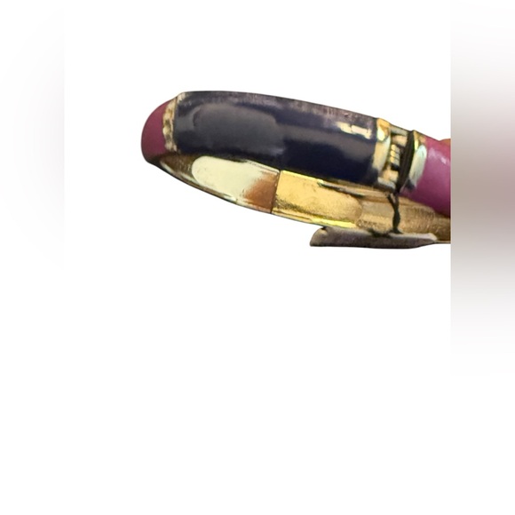 Talbot Gold and Pink Enamel Bangle Bracelet - Picture 9 of 14